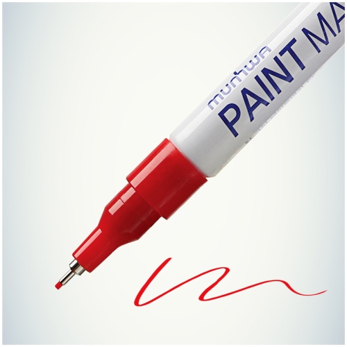 Маркер-краска MunHwa "Extra Fine Paint Marker" красная,1мм, нитро-основа Маркер-краска MunHwa "Extra Fine Paint Marker" красная,1мм, нитро-основа