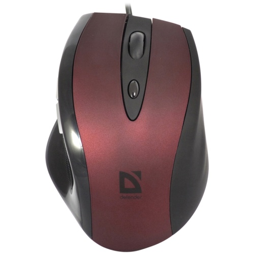 Мышь проводная Defender Opera MB-880 черный, бордовый