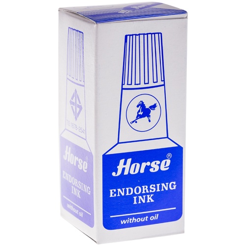 Штемпельная краска Horse, 30мл, синяя, 025653