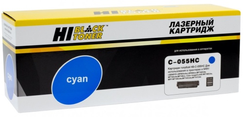 Картридж Canon (055H C) i-Sensys LBP663Cdw/664Cx/MF742Cdw/744Cdw/746Cx, C, 5,9K б/ч Hi-Black