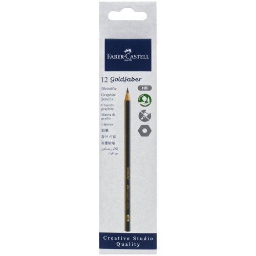 Карандаш чернографитный Faber-Castell "Goldfaber 1221" HB, заточен.
