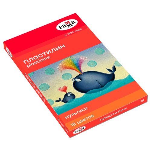 Пластилин Гамма "Мультики", 18 цветов, 360г, со стеком