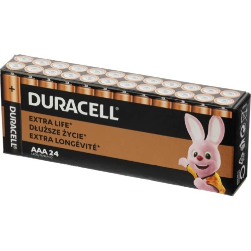 Батарейка AAA мизинчиковая Duracell MN2400 LR03 (24 штуки в упаковке)