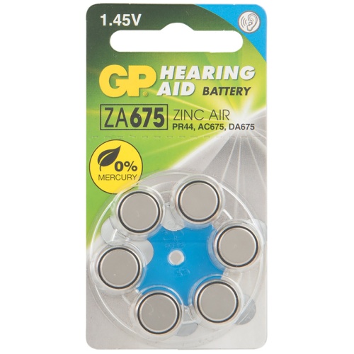 Батарейка GP ZA675F (PR44, A675, AC675E, DA675, V675A) (6 штук в упаковке)