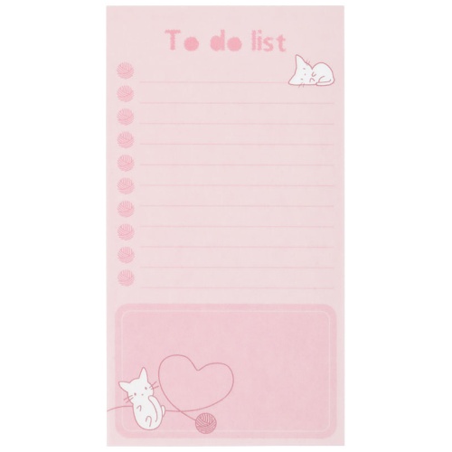 Блок для записей (To Do list) MESHU "Кitten", 8,0*15,0*0,6см, 50л., на склейке