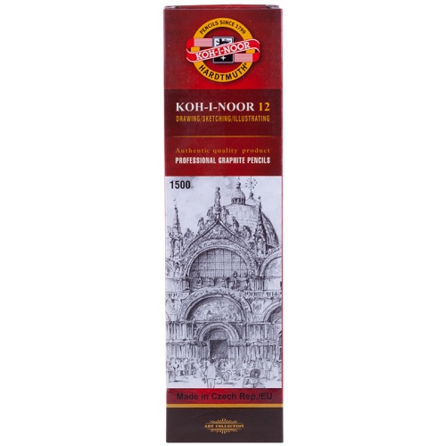 Карандаш чернографитный Koh-I-Noor "1500" F, заточен.