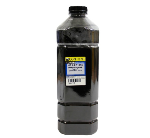 тонер hp lj p1005, тип 4.7, bk, 1 кг, content