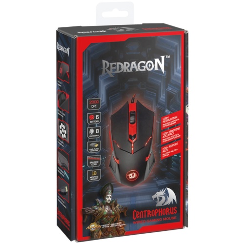 Мышь игровая Redragon Centrophorus черный, красный Мышь игровая Redragon Centrophorus черный, красный