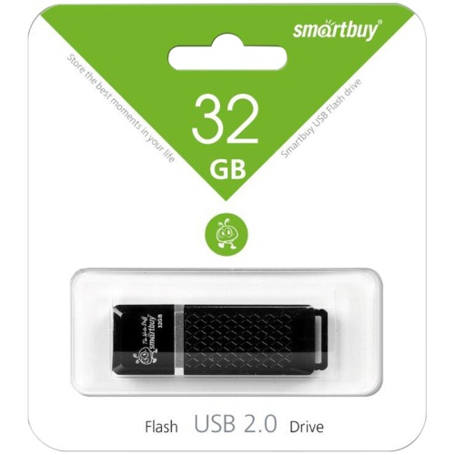 Память USB Flash 32 GB Smartbuy "Quartz" USB 2.0 Flash Drive, черный Память USB Flash 32 GB Smartbuy "Quartz" USB 2.0 Flash Drive, черный