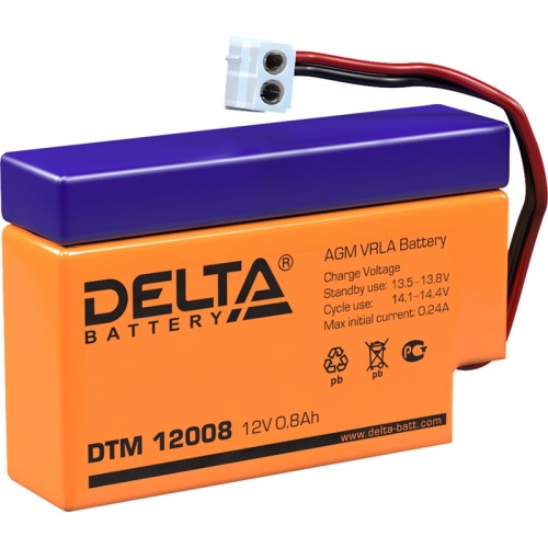 Аккумуляторная батарея 12V / 0.8Ah AGM VRLA Delta