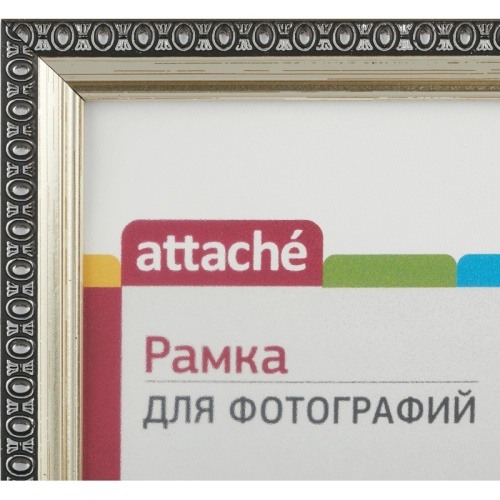 Рамка Attache А4 21x30 см пластиковый багет 17 мм серебристая