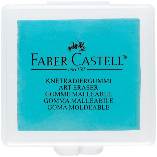 Ластик-клячка Faber-Castell, формопласт, 40*35*10мм, бирюзов./розов./синий