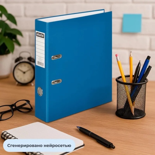 Папка-регистратор Attache Economy 75 мм cиняя бумвинил/бумага