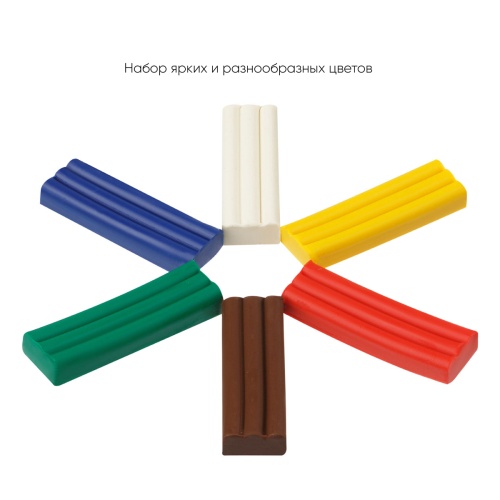 Пластилин Гамма "Пчелка", 06 цветов, восковой, мягкий, 90г, со стеком, 283173 Пластилин Гамма "Пчелка", 06 цветов, восковой, мягкий, 90г, со стеком, 283173