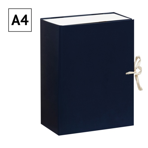 Короб архивный с завязками OfficeSpace разборный, БВ, 120мм, синий, клапан МГК