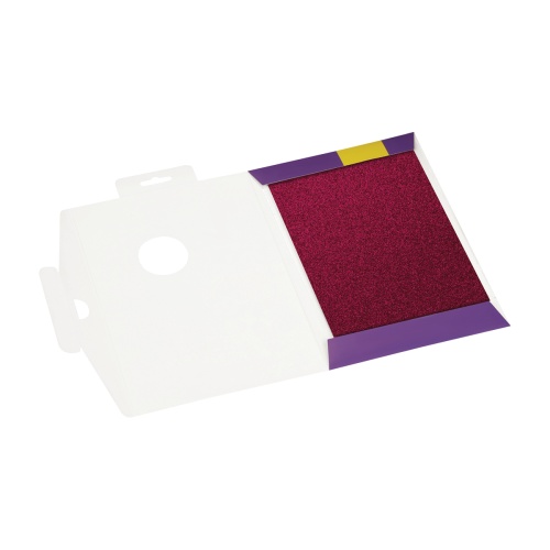 Цветная бумага с блестками А5, Мульти-Пульти, 7л., 7цв., в папке, "Енот в космосе"