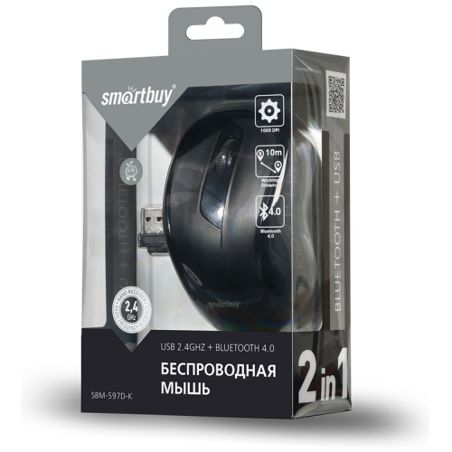 Мышь беспроводная Smartbuy SBM-597D-K черный