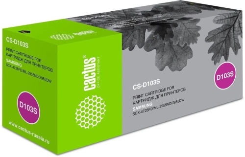 Картридж лазерный Cactus CS-D103S черный (1500 стр.) для SAMSUNG SCX-4728FD/ML-2955ND/2955DW Картридж лазерный Cactus CS-D103S черный (1500 стр.) для SAMSUNG SCX-4728FD/ML-2955ND/2955DW