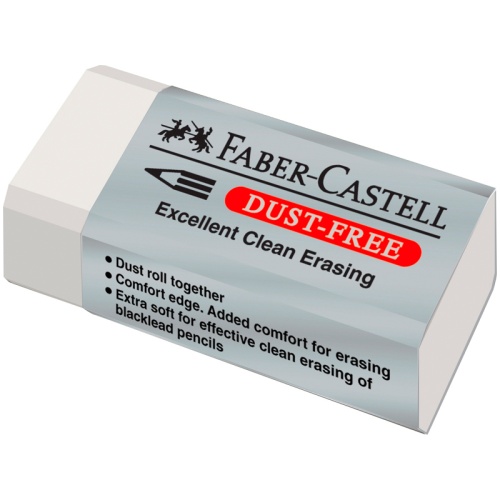 Ластик FABER-CASTELL (Германия) DUST FREE, виниловая, 41х18,5х11,5 мм, FC187130