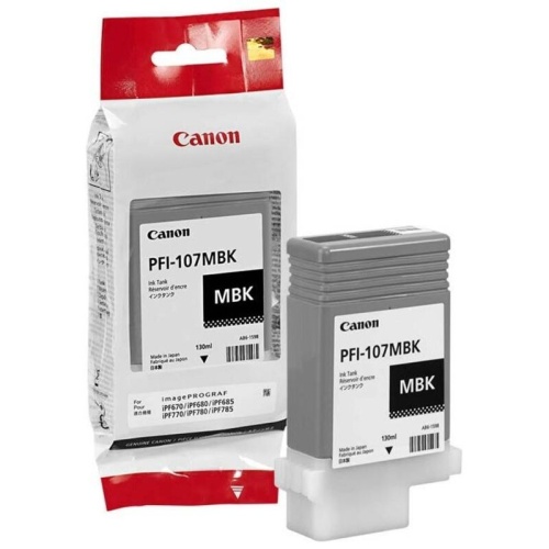 Картридж Canon PFI-107MBK 1iPF680/685/780/785матовый черный оригинальный