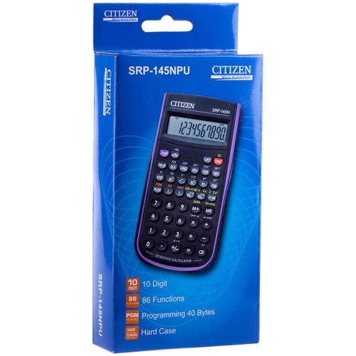 Калькулятор научный Citizen SRP-145NPU, 10 разр., 86 функц., пит. от батарейки, 78*153*12мм, фиолет.