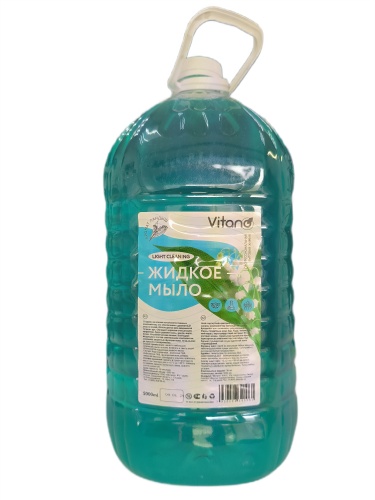 Мыло жидкое 5 л, VITANO LIGHT CLEANING Ландыш Мыло жидкое 5 л, VITANO LIGHT CLEANING Ландыш