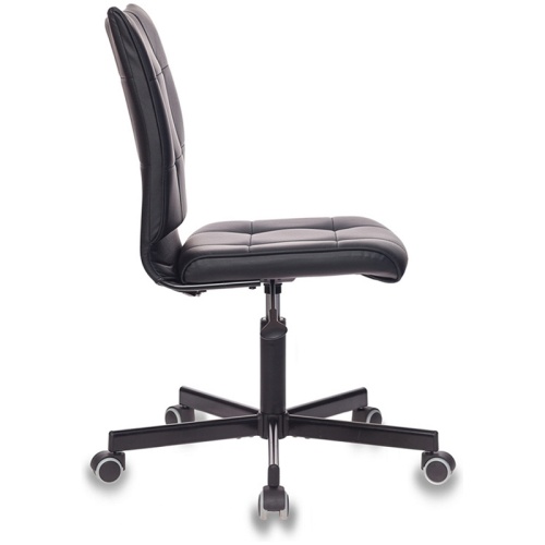 Кресло оператора Бюрократ CH-330M/BLACK, ML, экокожа черный, без подлокотников, регулировка высота с