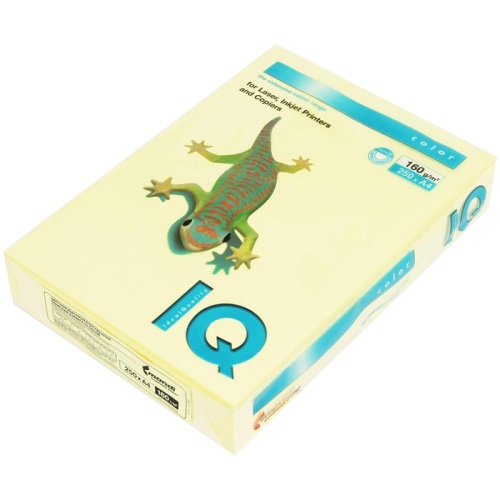Бумага IQ "Color pale" А4, 160г/м2, 250л. (желтый)