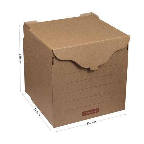 Короб архивный OfficeSpace, 33*31*34см, для регистраторов, накопителей, фронтальная загрузка, липучк Короб архивный OfficeSpace, 33*31*34см, для регистраторов, накопителей, фронтальная загрузка, липучк