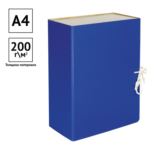 Короб архивный с завязками OfficeSpace разборный, БВ, 120мм, ассорти, сплошной, клапан микрогофрокар