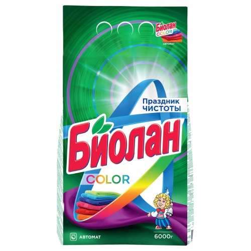Порошок для машинной стирки Биолан "Color", 6кг