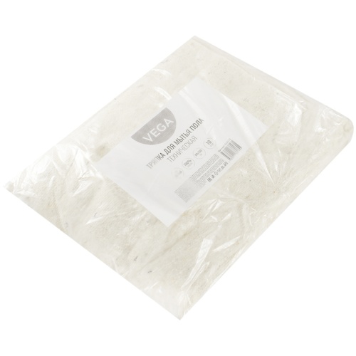 Тряпка для мытья пола техническая Vega, хлопок, белая, 80*100см 315130 315130