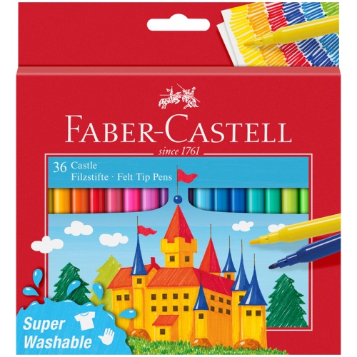Фломастеры Faber-Castell "Замок", 36цв., смываемые