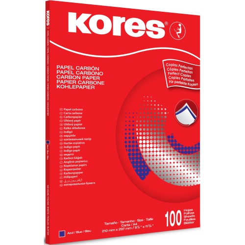 Бумага копировальная синяя Kores 1200 (А4, 100 листов)