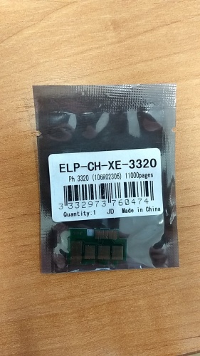 чип к картриджу xerox phaser 3320 (106r02306), черный, 11000 копий elp