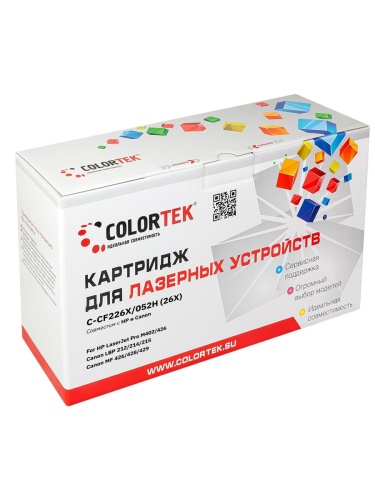 Картридж HP (CF226X) LJ M402/M426, ресурс 9000 страниц COLORTEK Картридж HP (CF226X) LJ M402/M426, ресурс 9000 страниц COLORTEK