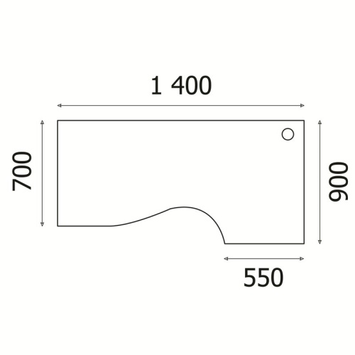 Стол эргономичный Vita V-1.5 левый (сосна карелия, 1400х900х750 мм)