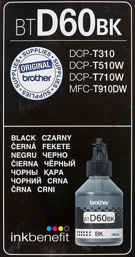 Чернила Brother BTD60BK DCPT310/510W/710W черные, (О)