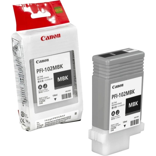 Картридж Canon PFI-102MBK iPF500/ iPF600/iPF610/iPF700, 130мл (O) Matte Black