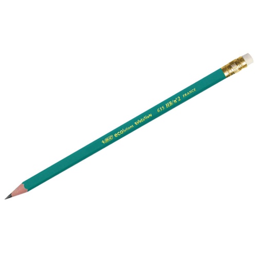 Карандаш чернографитный Bic "Evolution" HB, с ластиком