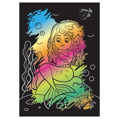 Гравюра Мульти-Пульти "Русалки", А5, градиентная основа, пакет с европодвесом Гравюра Мульти-Пульти "Русалки", А5, градиентная основа, пакет с европодвесом
