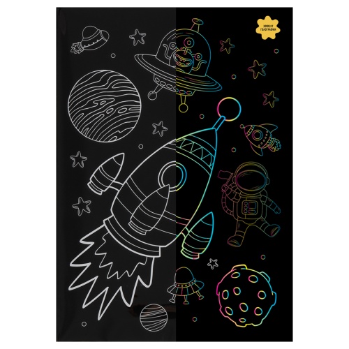 Гравюра с голографическим эффектом ТРИ СОВЫ "Космос", А4 Гравюра с голографическим эффектом ТРИ СОВЫ "Космос", А4