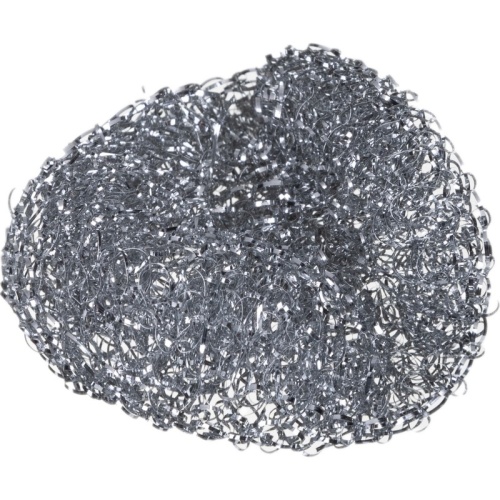 Губка-мочалка для посуды металлическая 8x8 см 12 г (5 штук в упаковке) 1637852 1637852