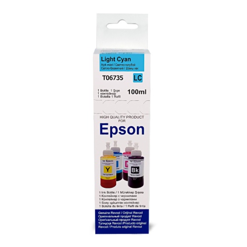 Чернила Revcol, серия L, оригинальная упаковка, L.Cyan, Dye, 100мл L100, L800 T06735 [128596]