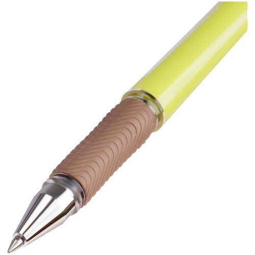 Ручка гелевая Crown "Quick Dry" с быстросохнущими чернилами и антибактериальным грипом, синяя, 0,5мм