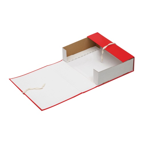 Короб архивный с завязками OfficeSpace разборный, БВ, 80мм, красный, клапан МГК Короб архивный с завязками OfficeSpace разборный, БВ, 80мм, красный, клапан МГК