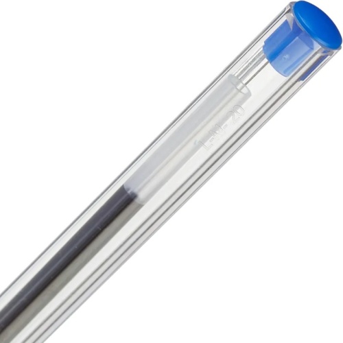 Ручка шариковая неавтоматическая Bic Cristal синяя (толщина линии 0.32 мм, корпус прозрачный)