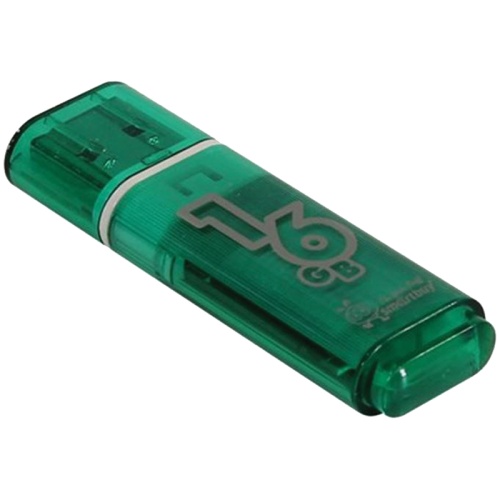 Память USB Flash 16 GB Smartbuy "Glossy" USB 2.0 Flash Drive, зеленый
