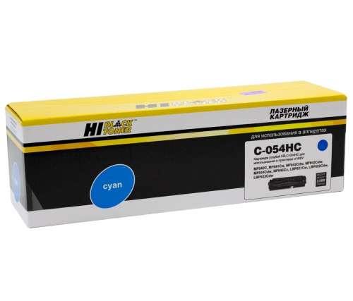 Картридж Canon (054H C) i-SENSYS LBP621Cw/622/623/ imageCLASS MF642Cdw, C, 2,3K Hi-Black