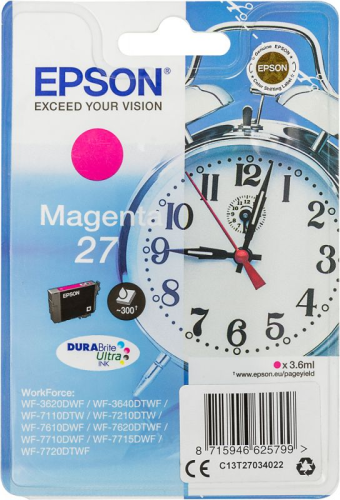 Картридж Epson T2703 пурпурный, WF7110/7610/7620 C13T27034020